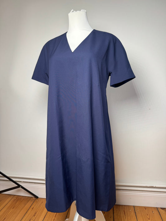 Vintage Balenciaga wool dress L Navy