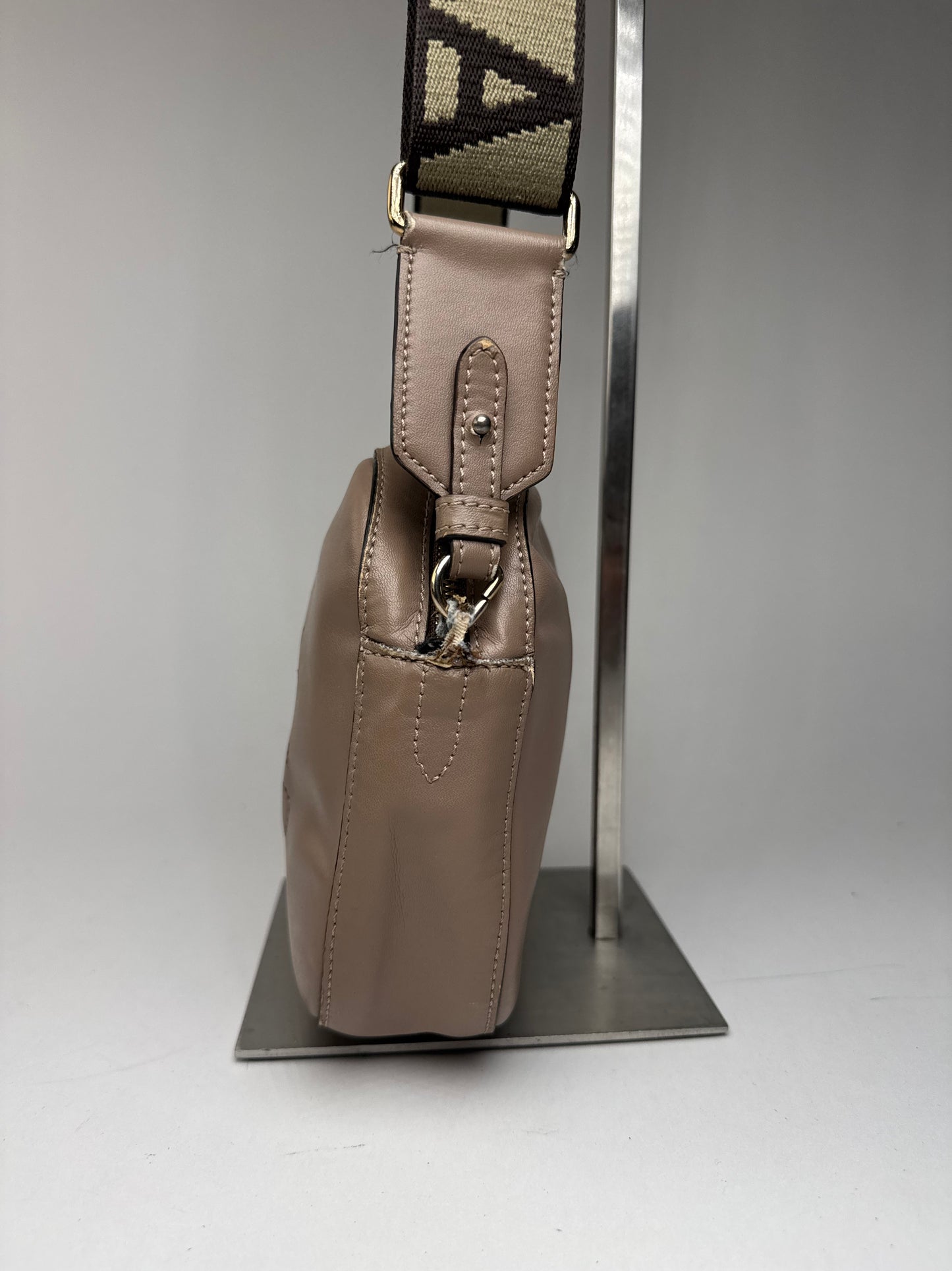 Sac vintage Stella Mc Cartney en cuir végétalien avec logo beige marron