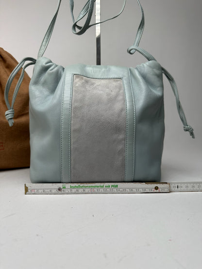 Vintage Loewe Madrid leather bag turquoise