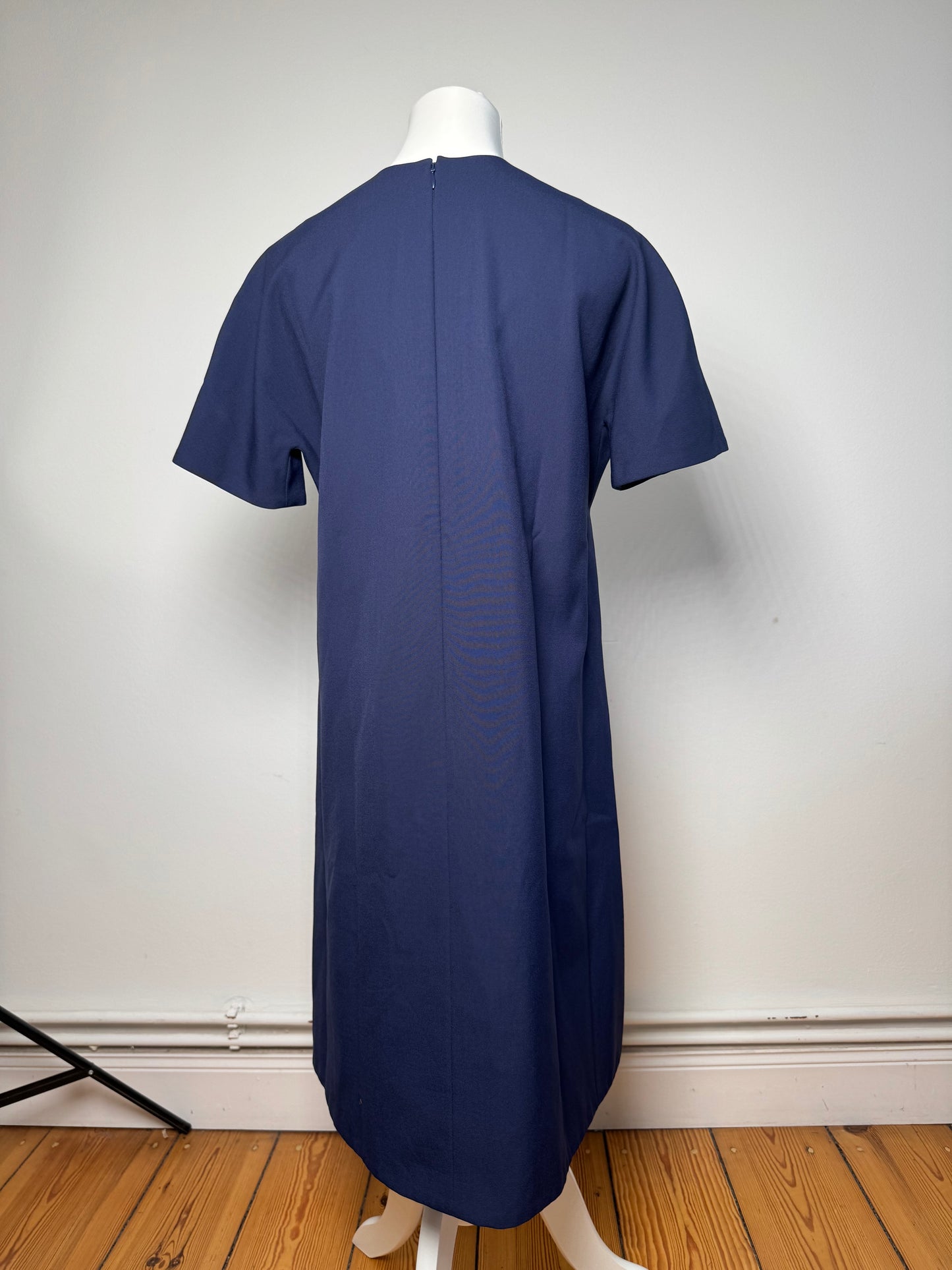 Vintage Balenciaga wool dress L Navy