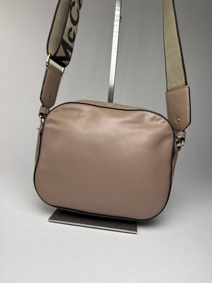 Sac vintage Stella Mc Cartney en cuir végétalien avec logo beige marron