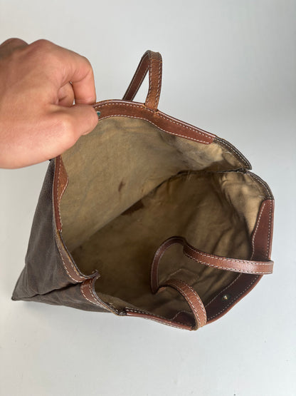 Vintage Celine Smooth Leather Tote Y2K Chocolate Brown