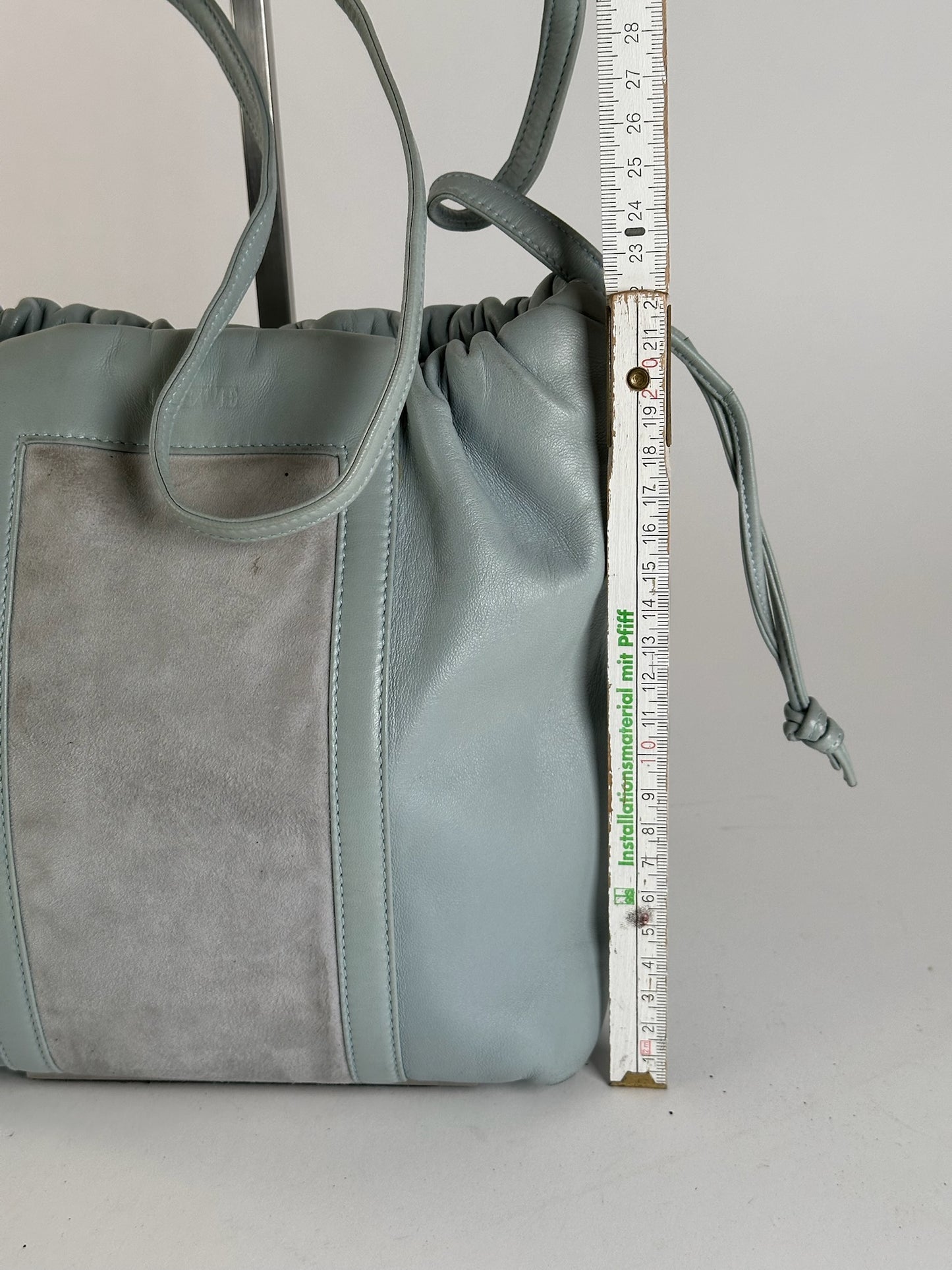 Vintage Loewe Madrid leather bag turquoise