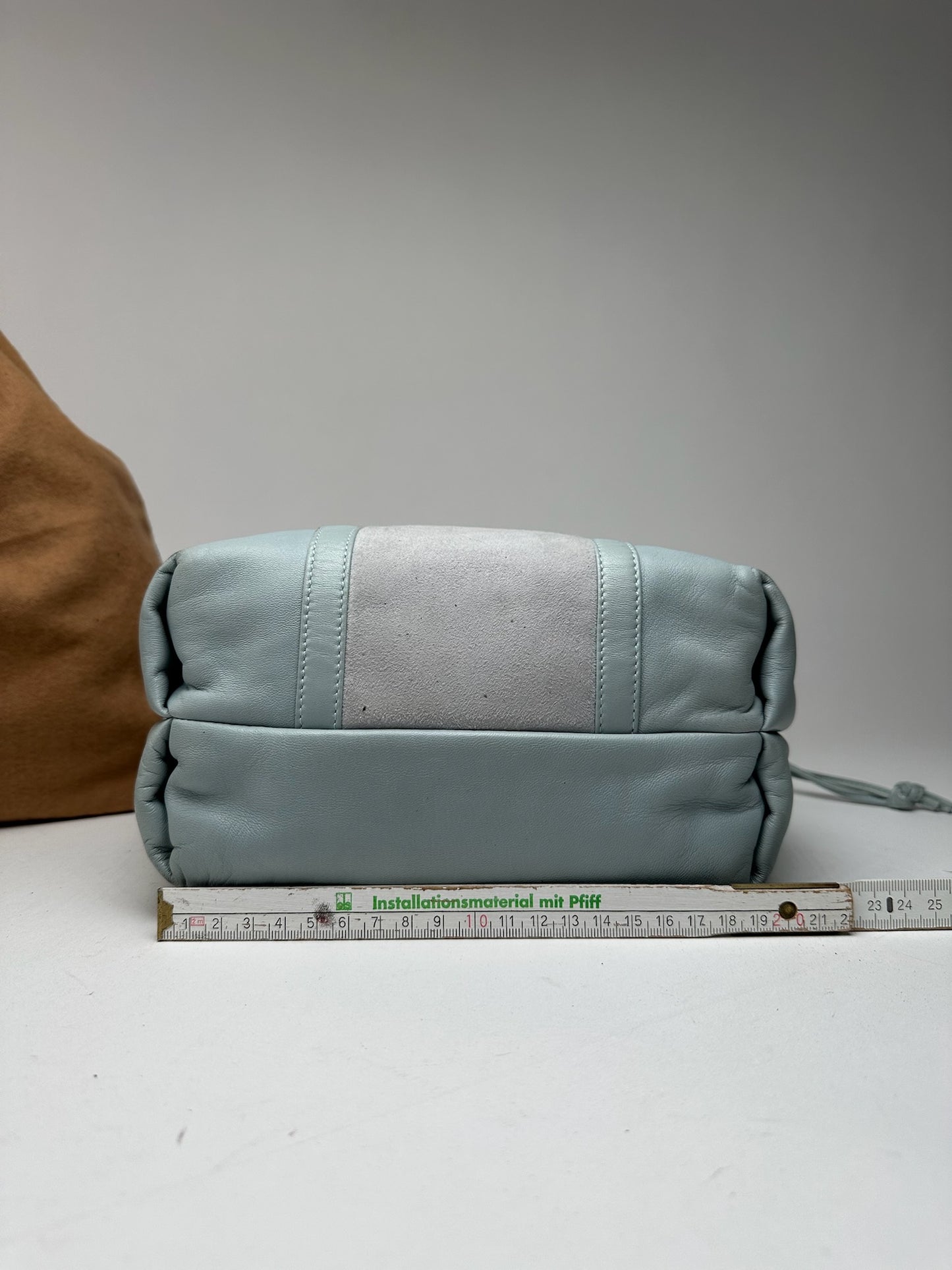 Vintage Loewe Madrid leather bag turquoise