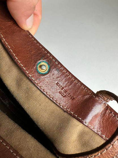 Vintage Celine Smooth Leather Tote Y2K Chocolate Brown
