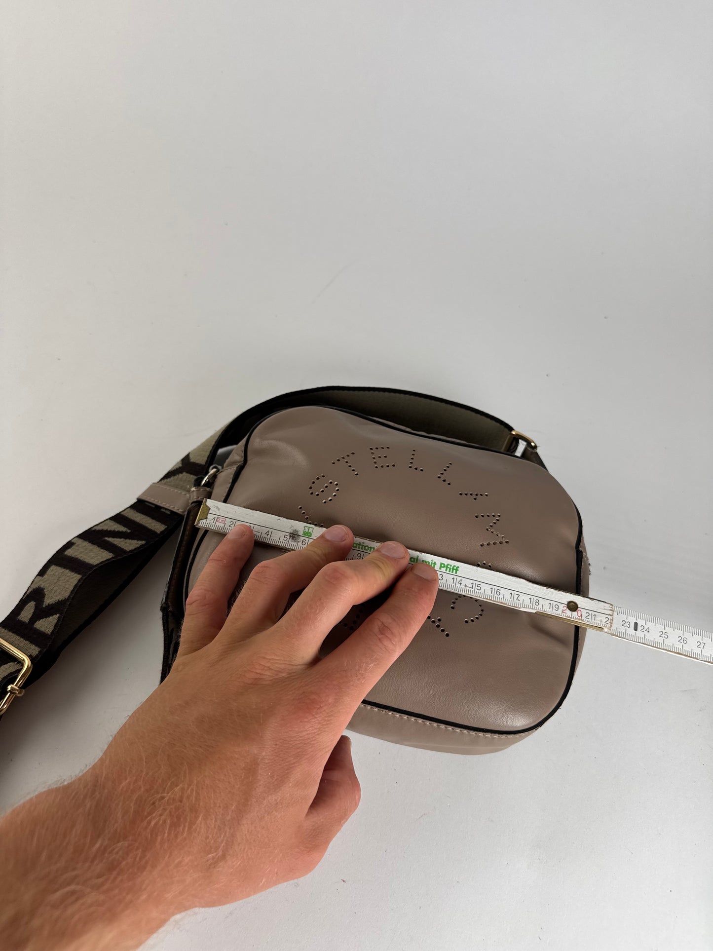 Sac vintage Stella Mc Cartney en cuir végétalien avec logo beige marron