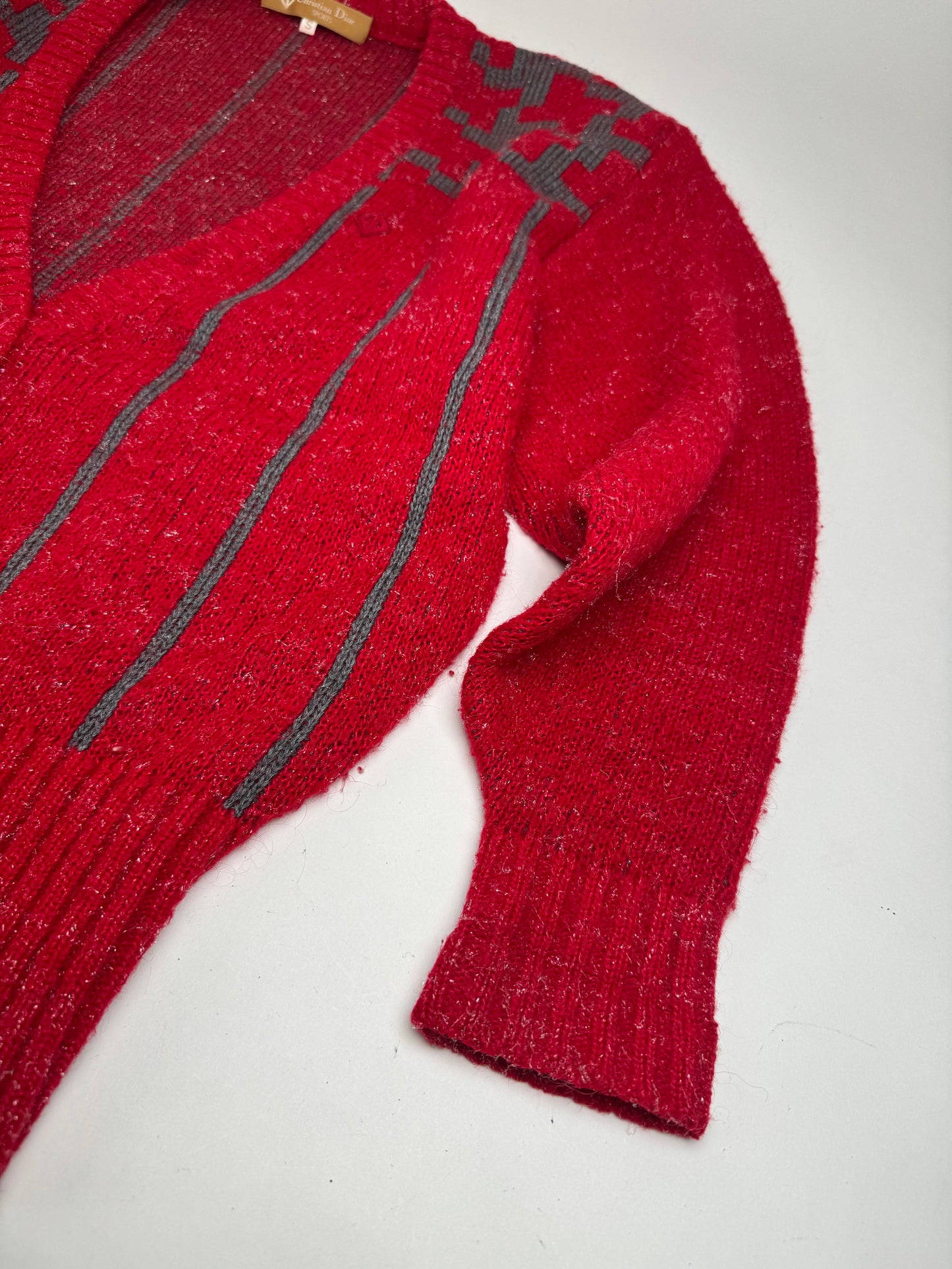 Vintage Dior Wool Sweater Red M