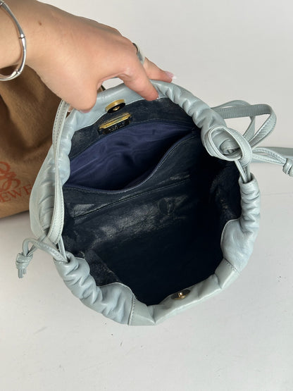 Vintage Loewe Madrid leather bag turquoise