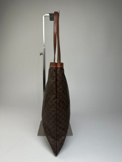 Vintage Celine Smooth Leather Tote Y2K Chocolate Brown