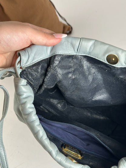 Vintage Loewe Madrid leather bag turquoise