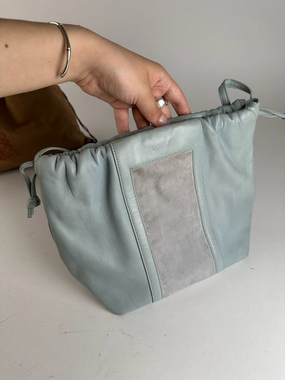 Vintage Loewe Madrid leather bag turquoise