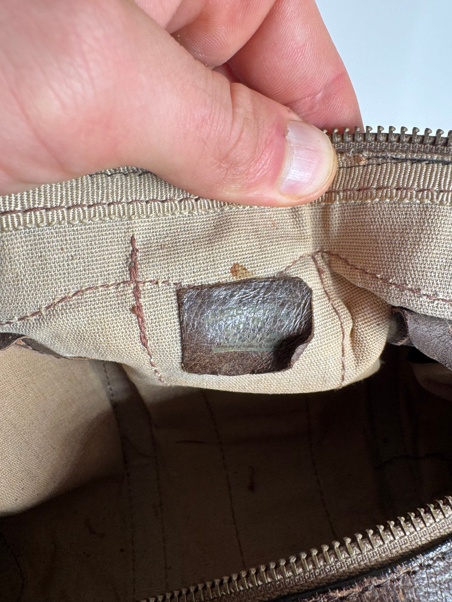 Vintage Gucci Mini Boston Monogram Bah Brown