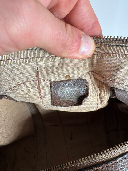 Vintage Gucci Mini Boston Monogram Bah Brown