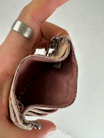 Vintage Stella Mc Cartney Vegan Leather Falabella Card Holder Pink