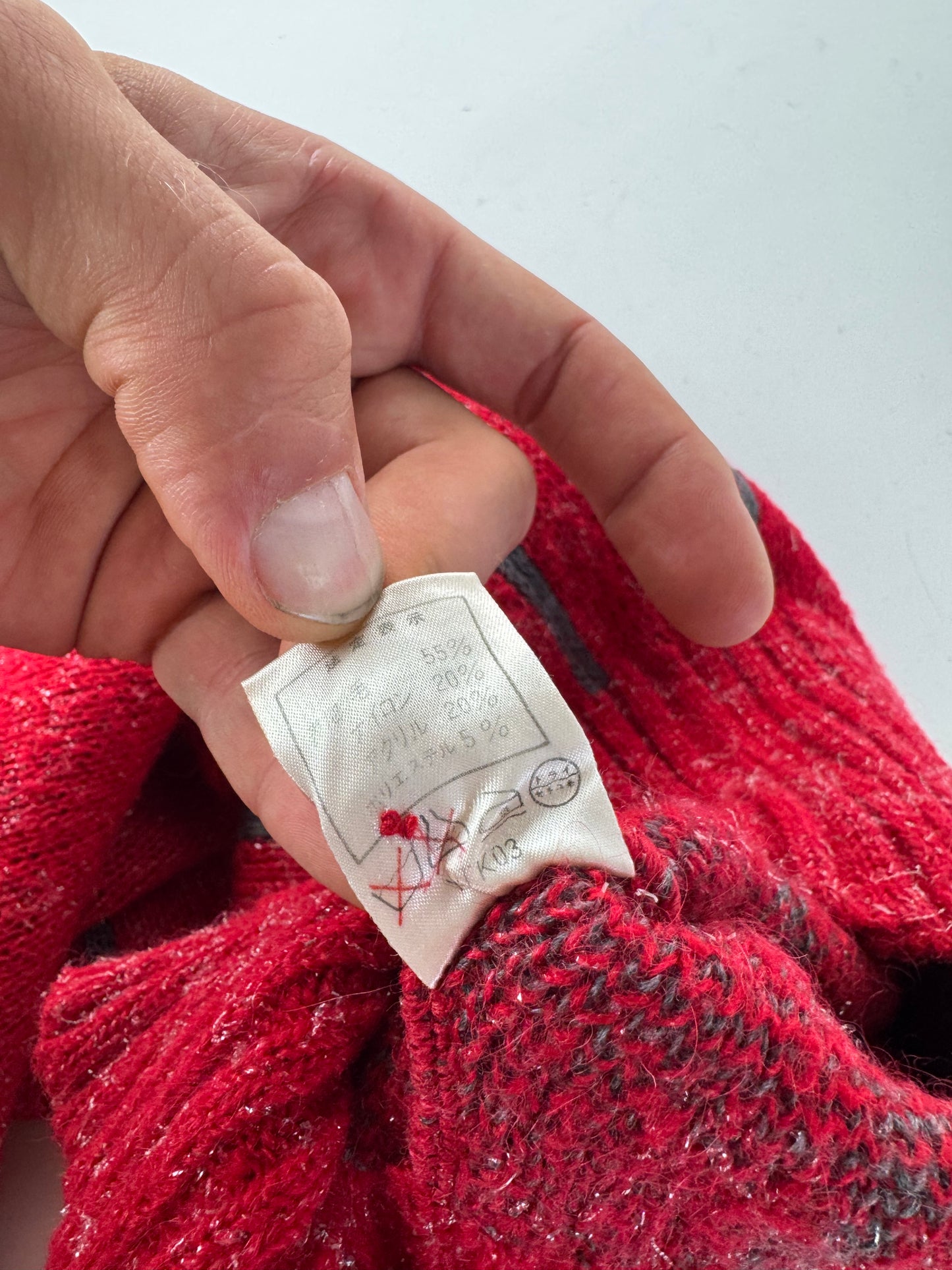 Vintage Dior Wool Sweater Red M