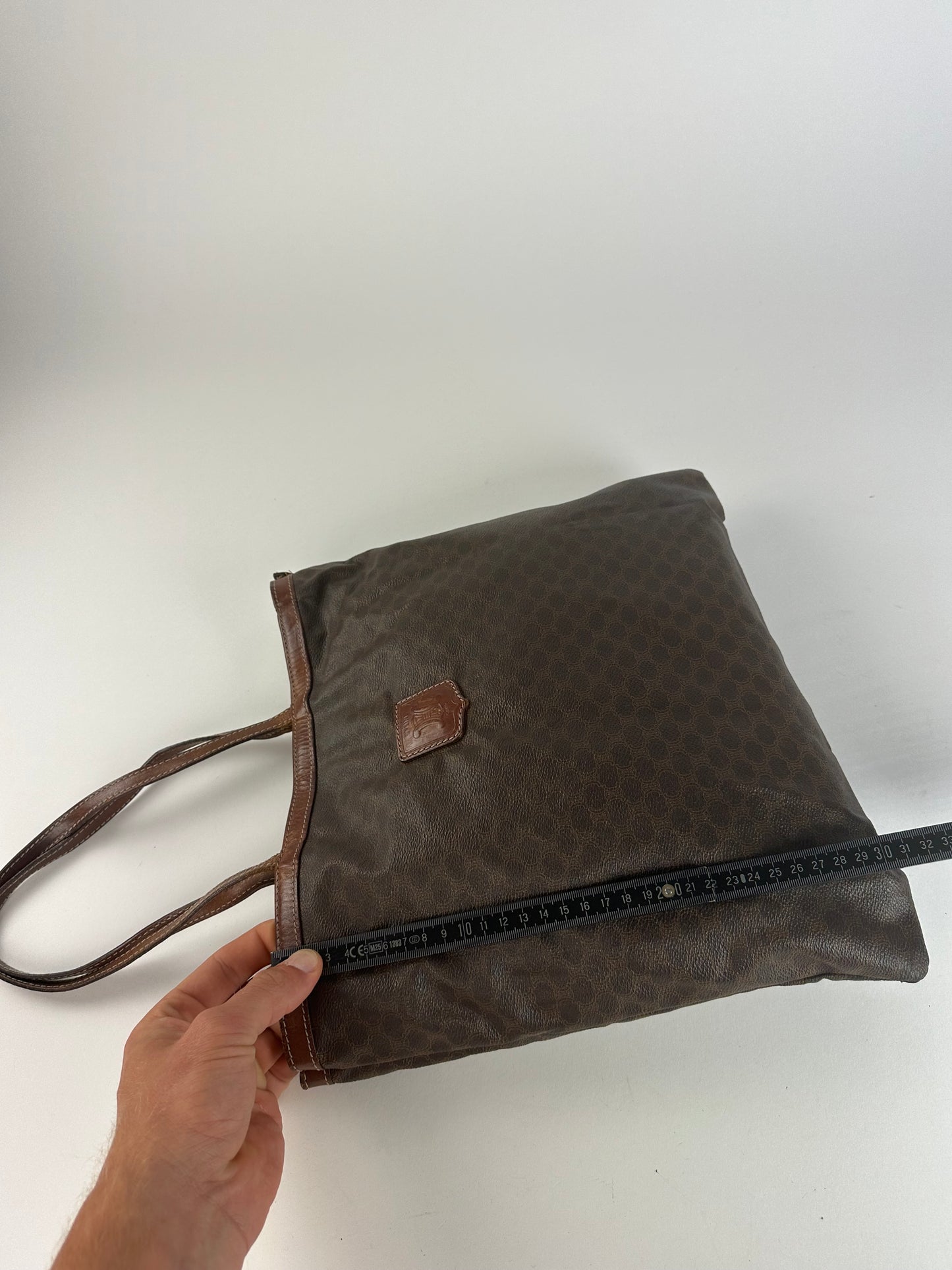 Vintage Celine Smooth Leather Tote Y2K Chocolate Brown