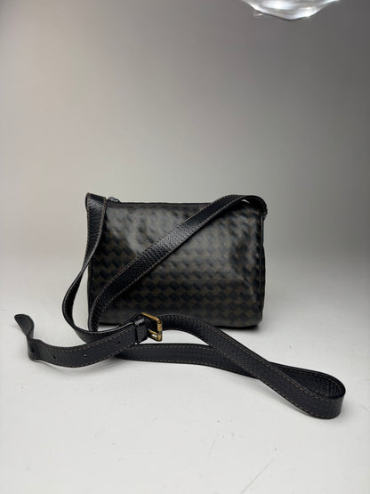 Sac vintage en cuir Bottega Veneta marron noir