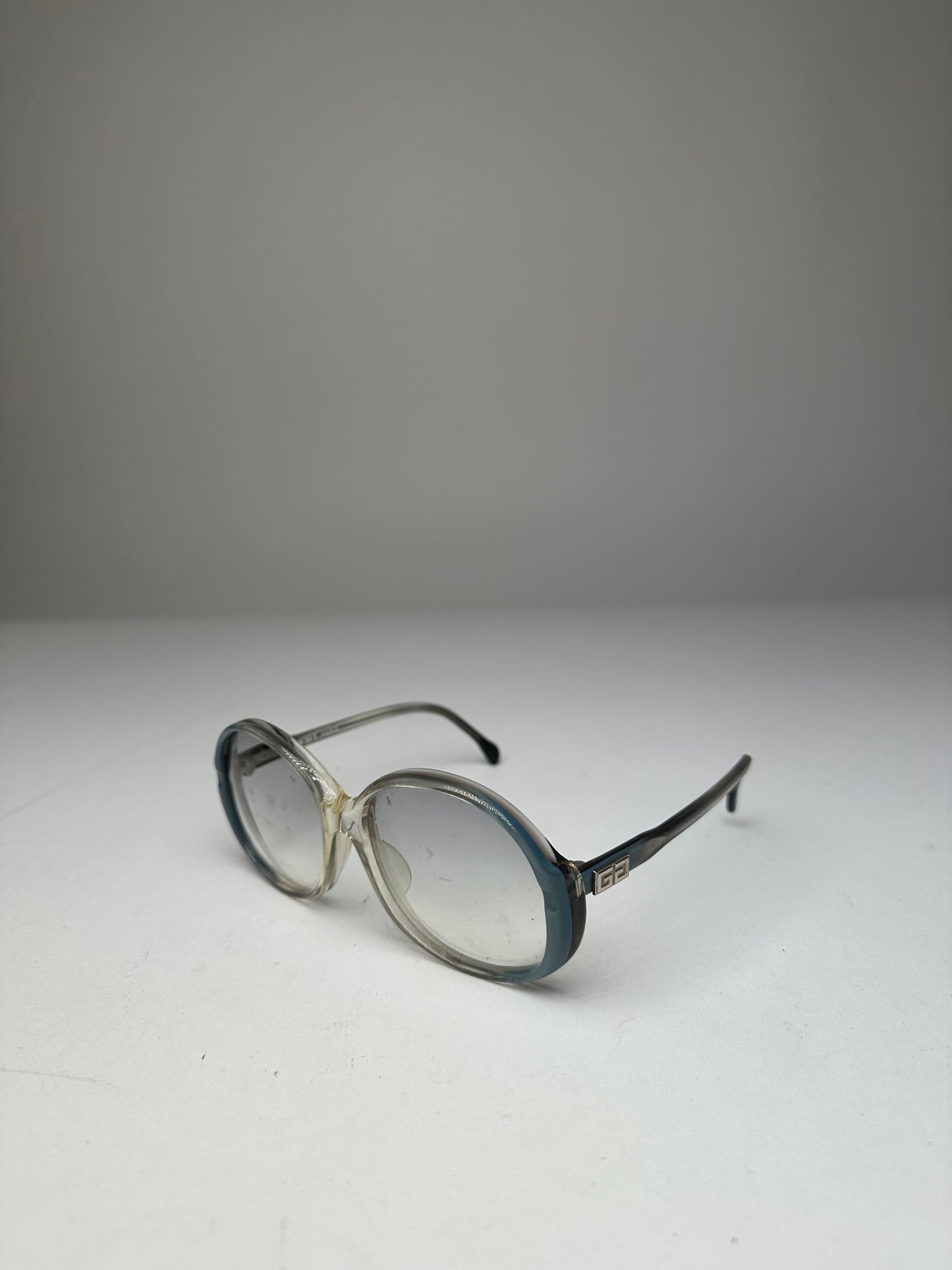 Vintage Givenchy Acetate Sunglasses Y2K Blue Silver