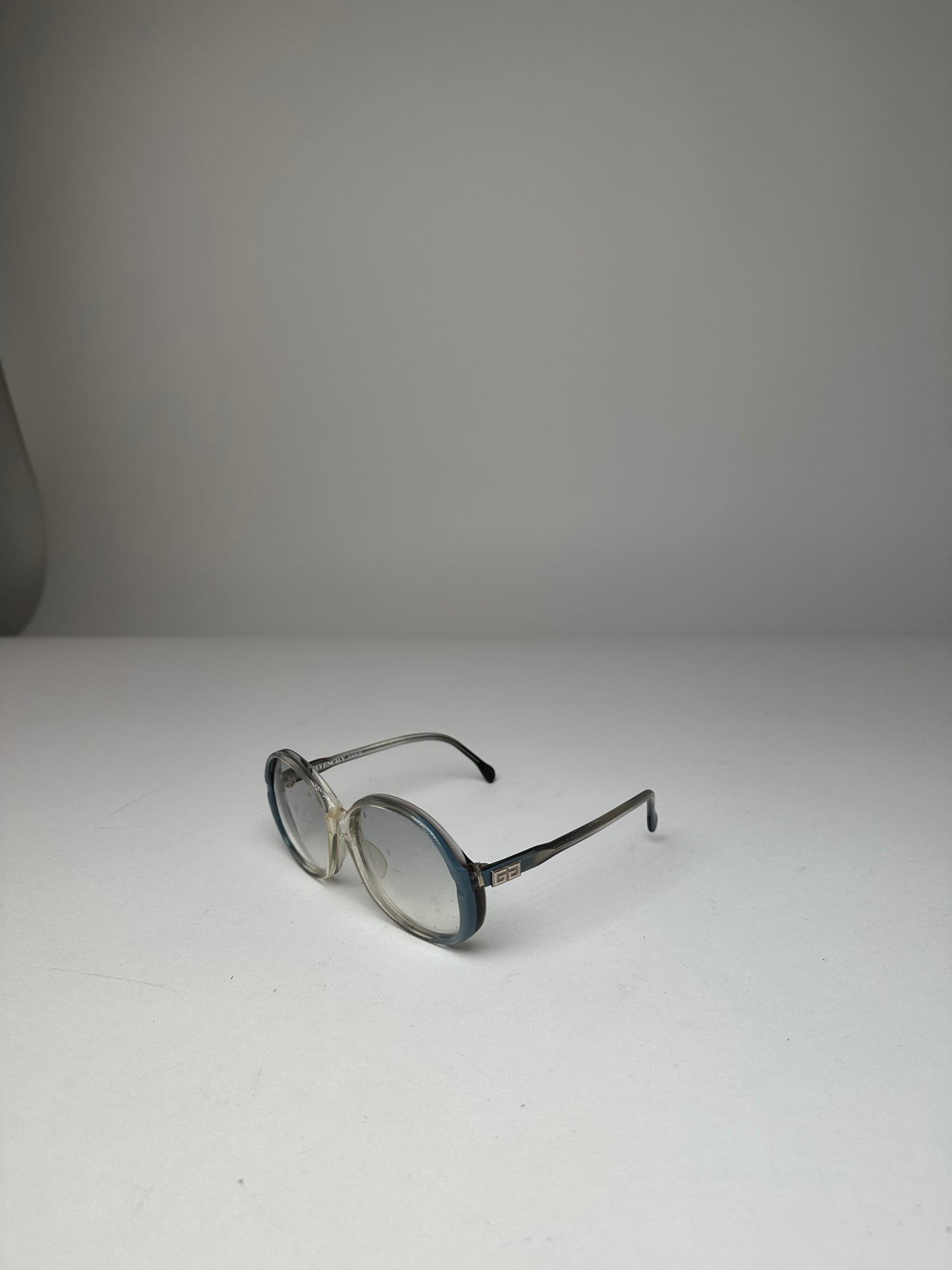 Vintage Givenchy Acetate Sunglasses Y2K Blue Silver
