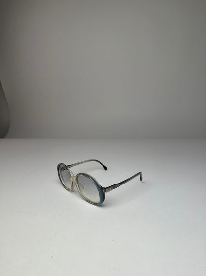 Vintage Givenchy Acetate Sunglasses Y2K Blue Silver
