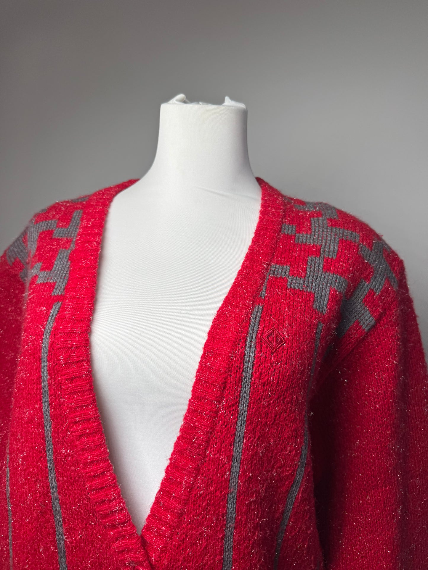 Vintage Dior Wool Sweater Red M