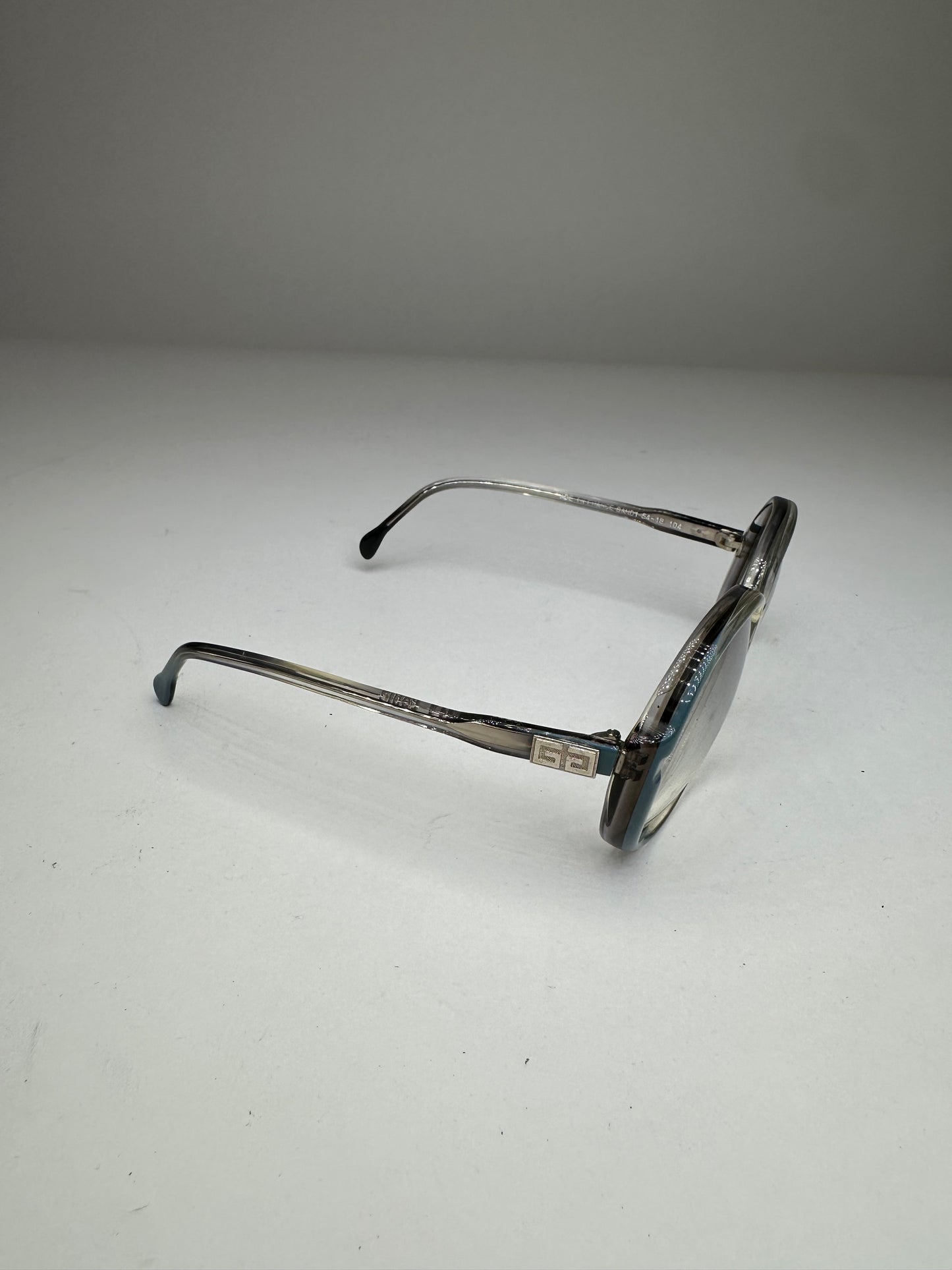 Vintage Givenchy Acetate Sunglasses Y2K Blue Silver