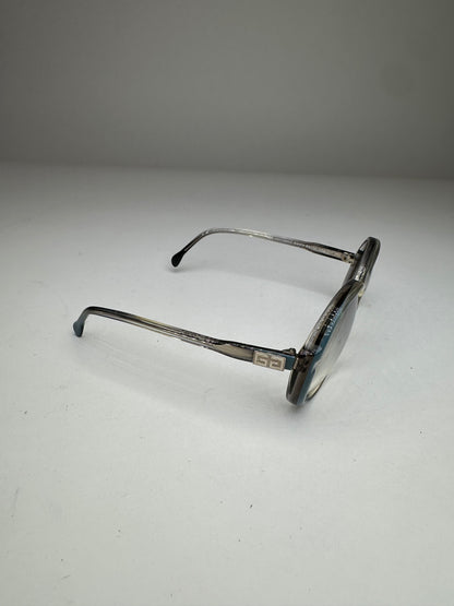 Vintage Givenchy Acetate Sunglasses Y2K Blue Silver