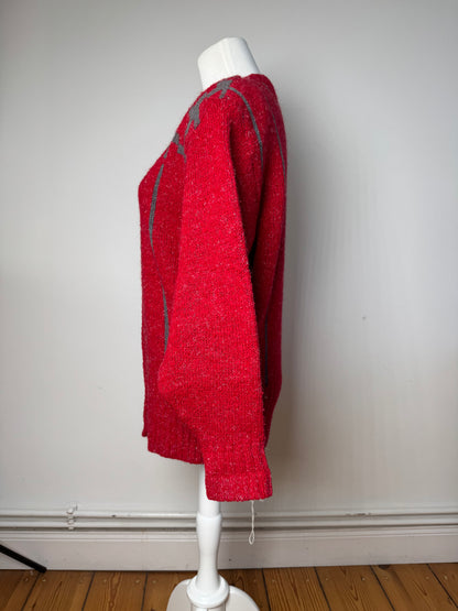 Vintage Dior Wool Sweater Red M