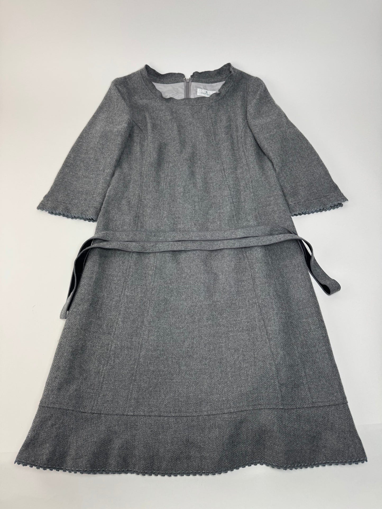 Vintage Courreges Wool Dress Grey 38/M