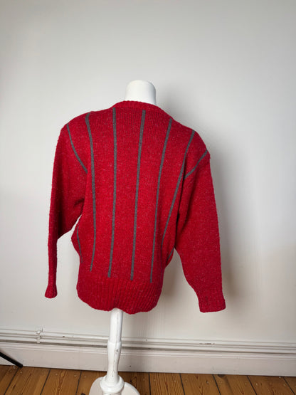 Vintage Dior Wool Sweater Red M
