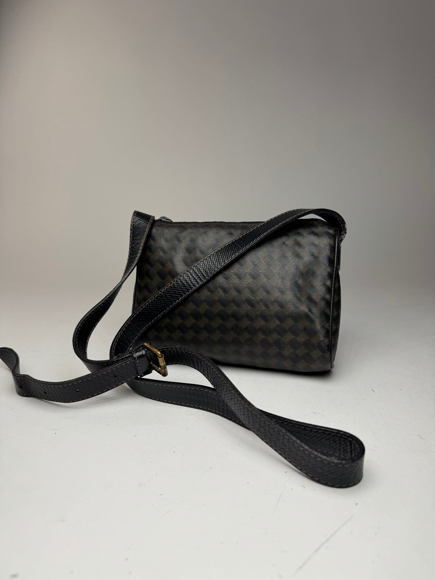 Sac vintage en cuir Bottega Veneta marron noir