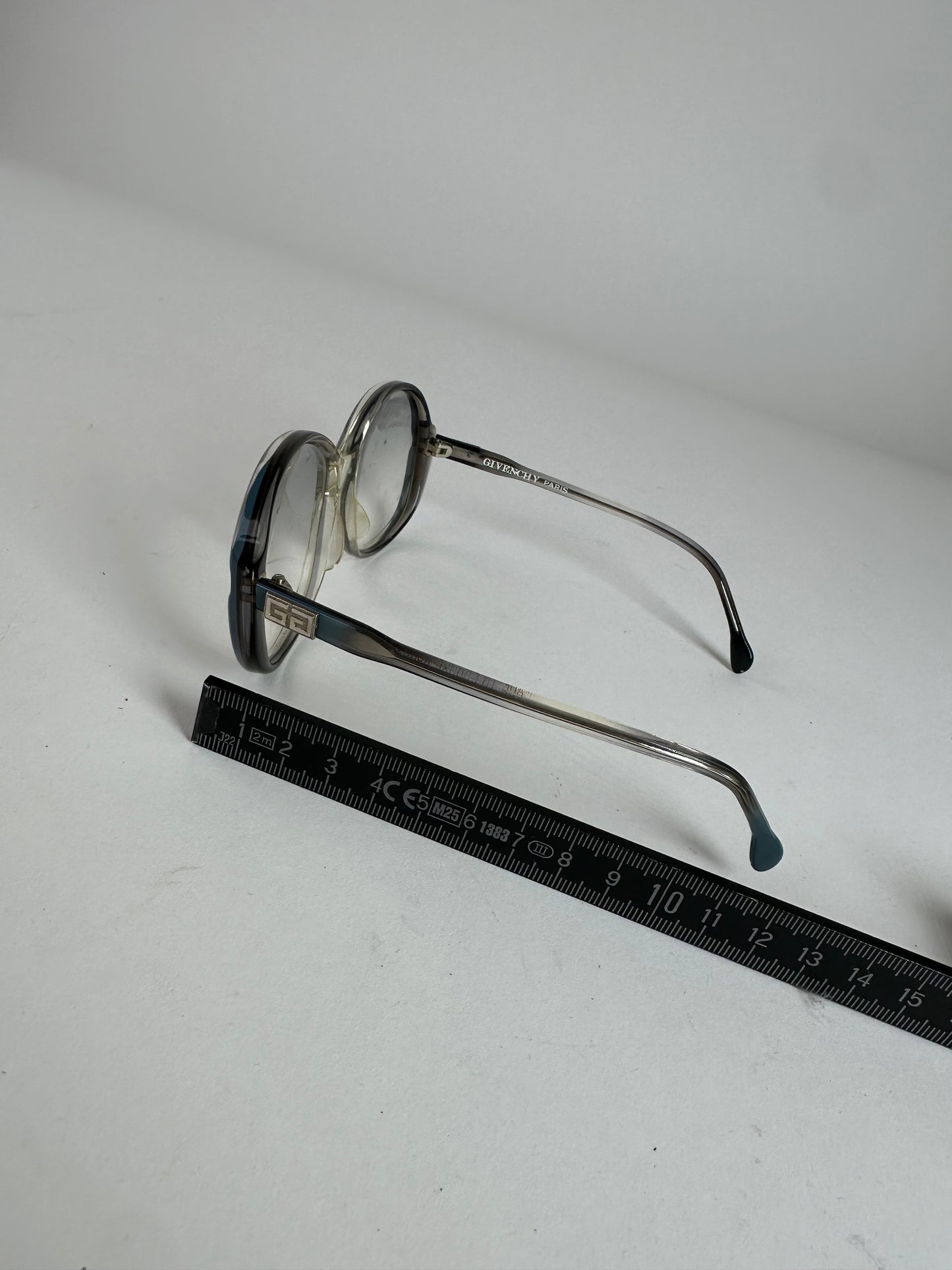 Vintage Givenchy Acetate Sunglasses Y2K Blue Silver