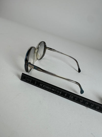 Vintage Givenchy Acetate Sunglasses Y2K Blue Silver