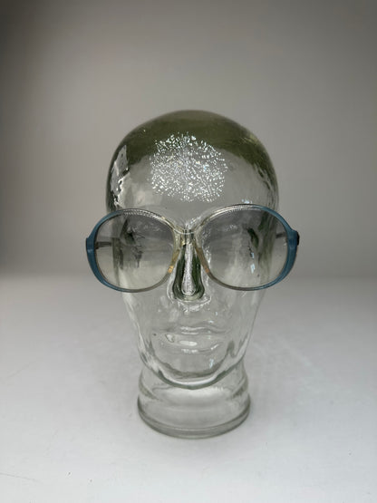 Vintage Givenchy Acetate Sunglasses Y2K Blue Silver