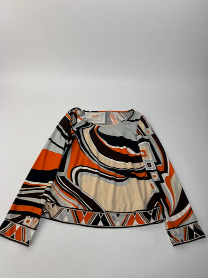 Vintage Pucci Sweatshirt Silk M Orange