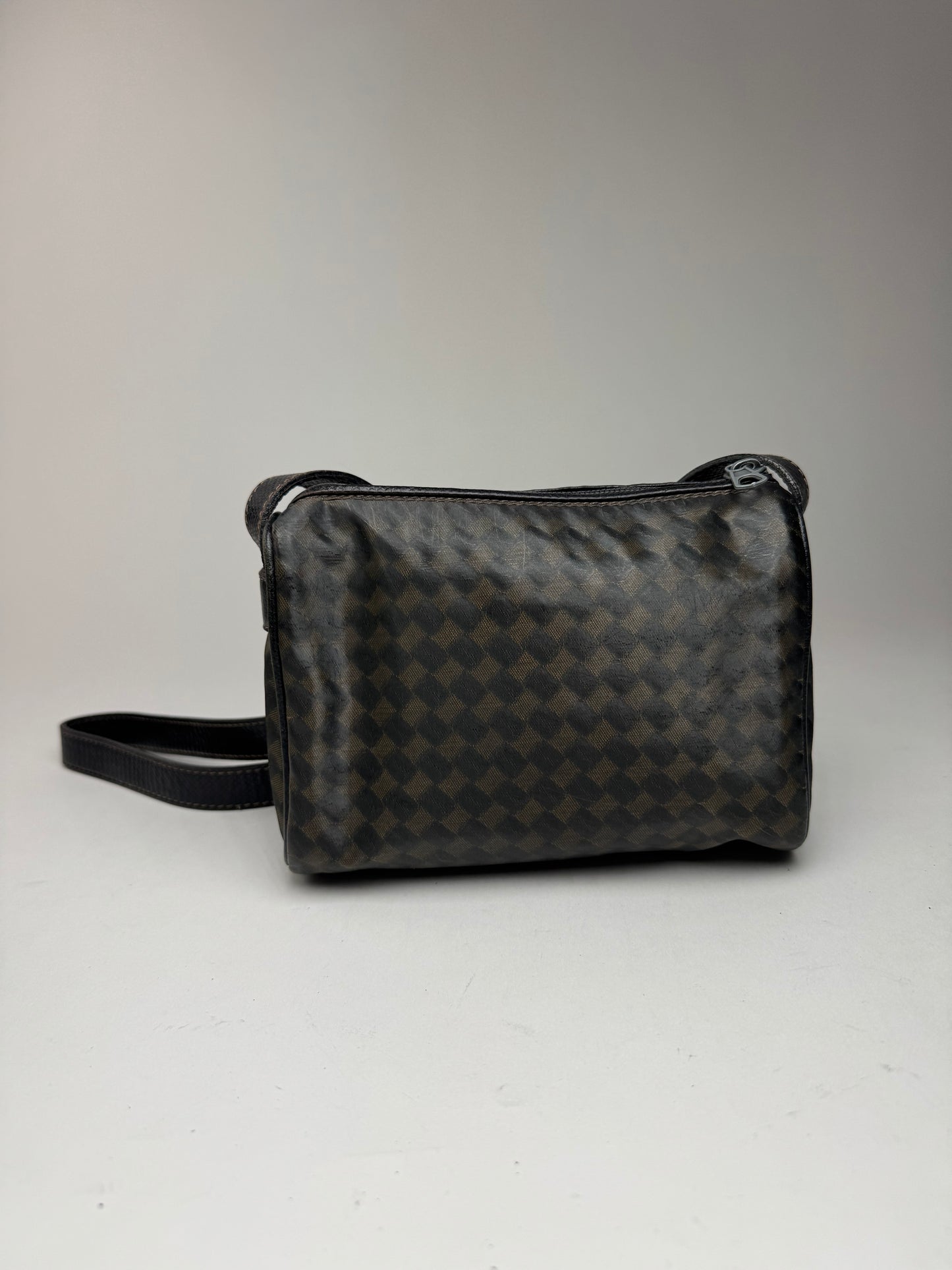 Sac vintage en cuir Bottega Veneta marron noir