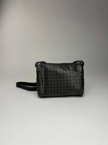 Sac vintage en cuir Bottega Veneta marron noir