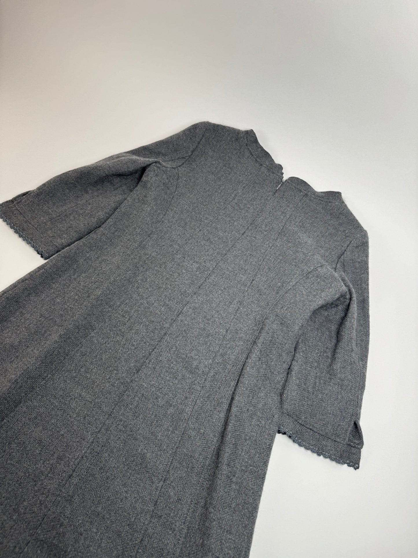 Vintage Courreges Wool Dress Grey 38/M