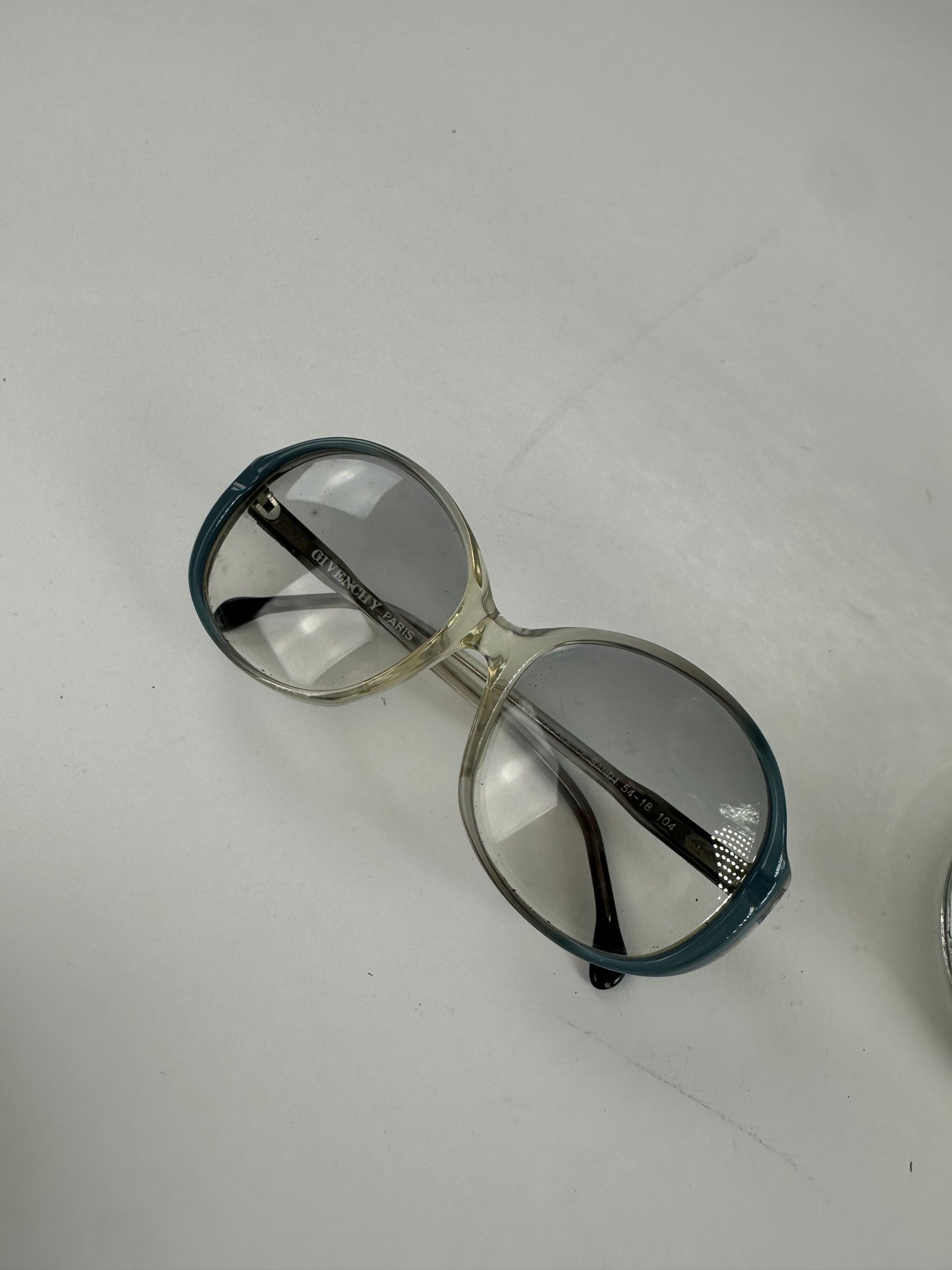 Vintage Givenchy Acetate Sunglasses Y2K Blue Silver