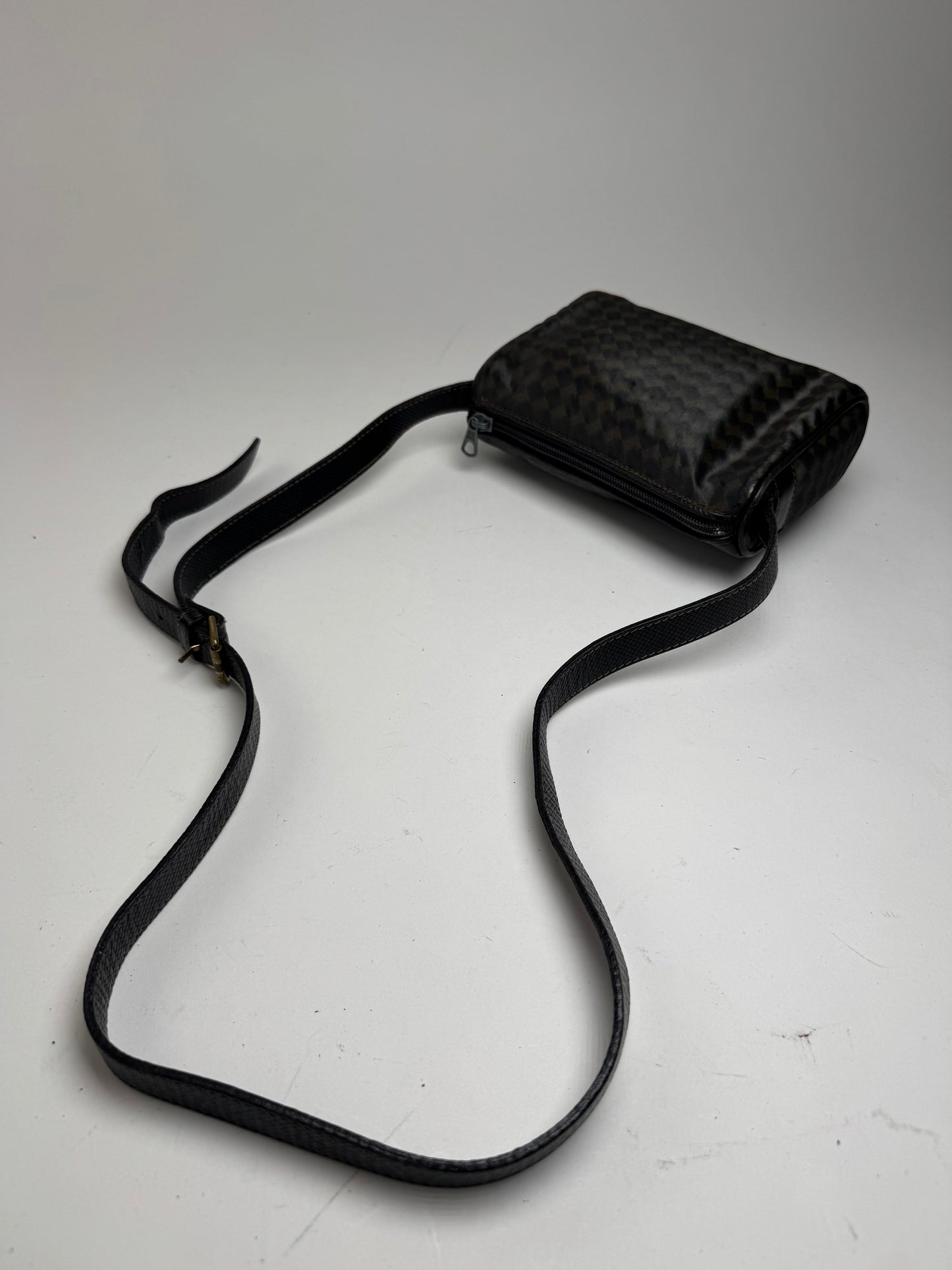 Sac vintage en cuir Bottega Veneta marron noir