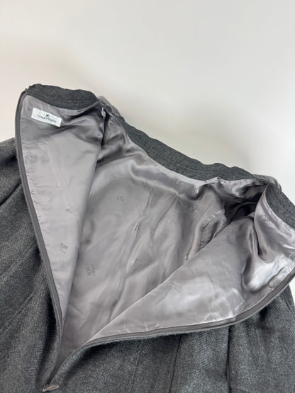 Vintage Courreges Wool Dress Grey 38/M