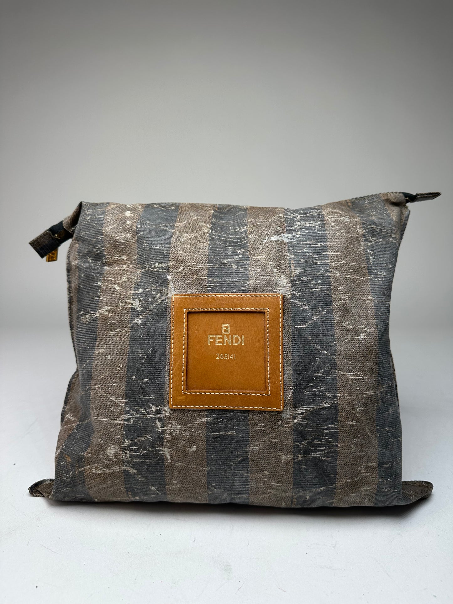 Vintage Fendi Striped Mini Bag Brown Black