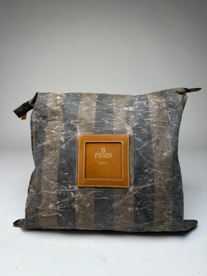 Vintage Fendi Striped Mini Bag Brown Black