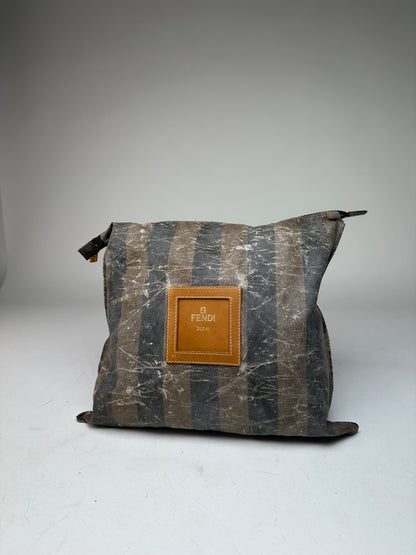 Vintage Fendi Striped Mini Bag Brown Black