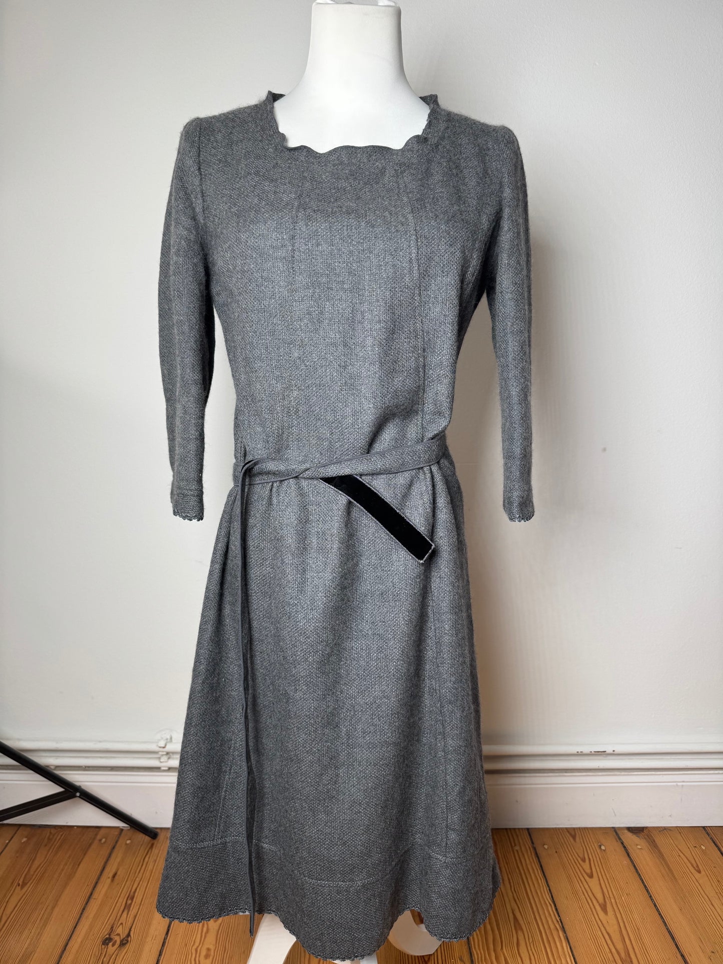 Vintage Courreges Wool Dress Grey 38/M