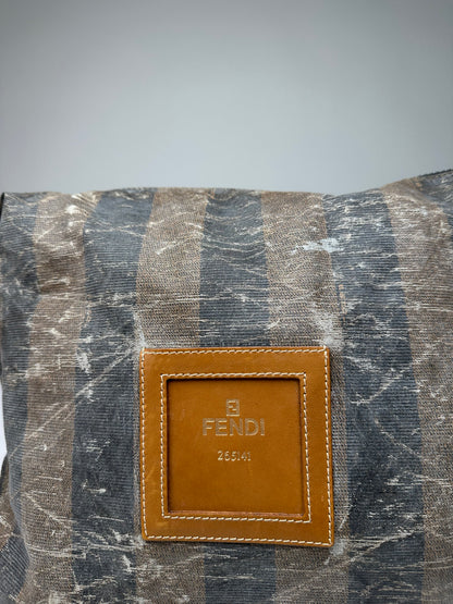 Vintage Fendi Striped Mini Bag Brown Black