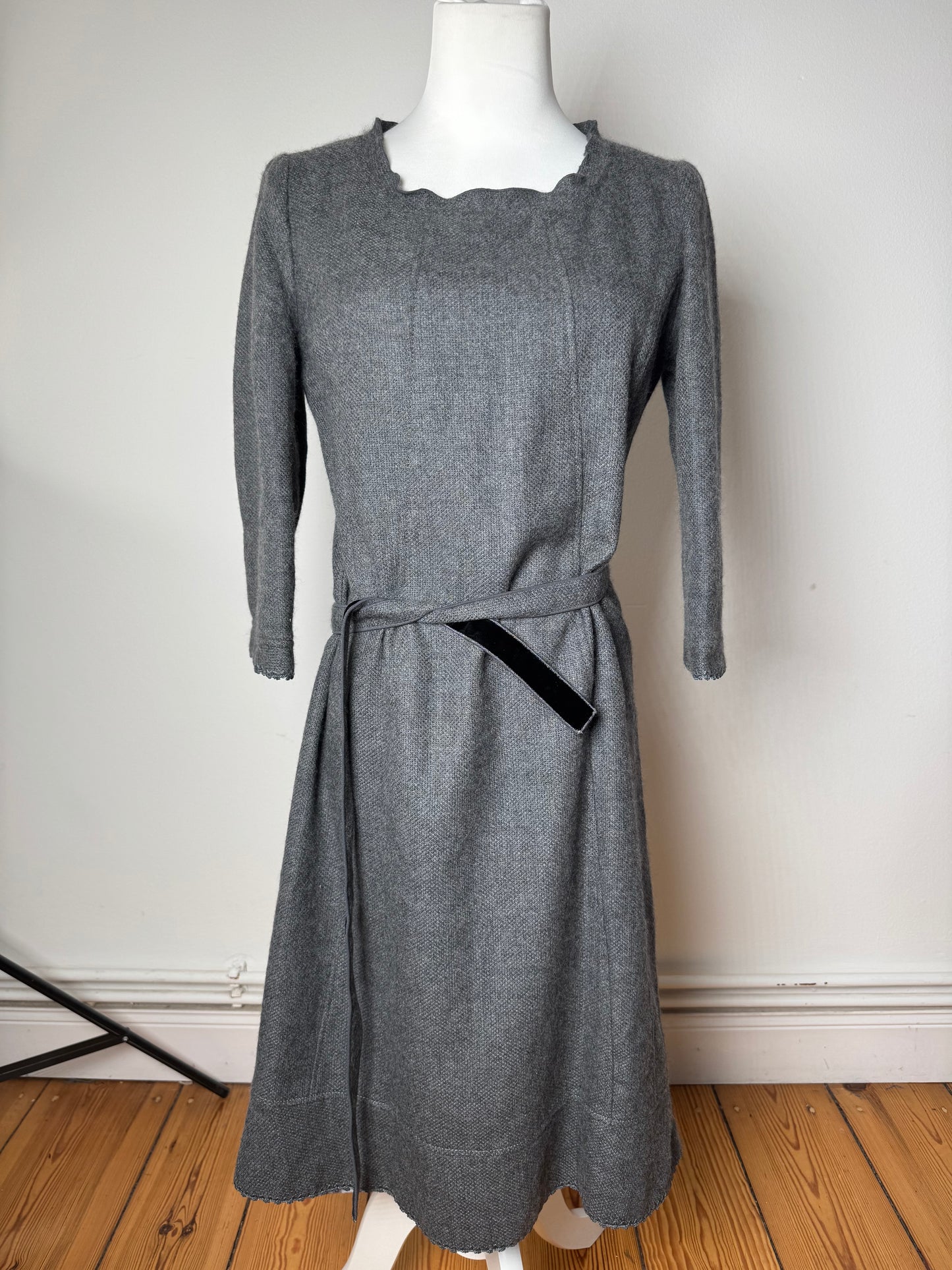 Vintage Courreges Wool Dress Grey 38/M