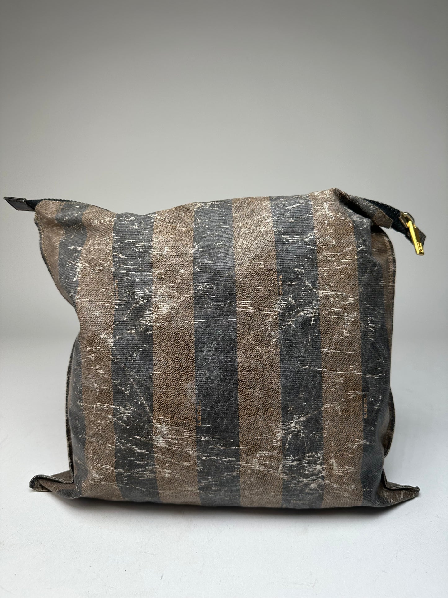 Vintage Fendi Striped Mini Bag Brown Black