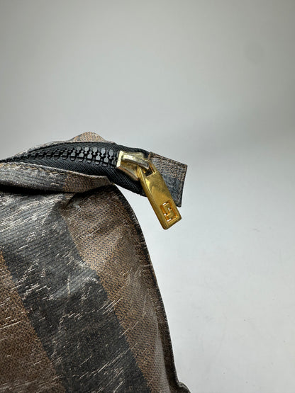 Vintage Fendi Striped Mini Bag Brown Black