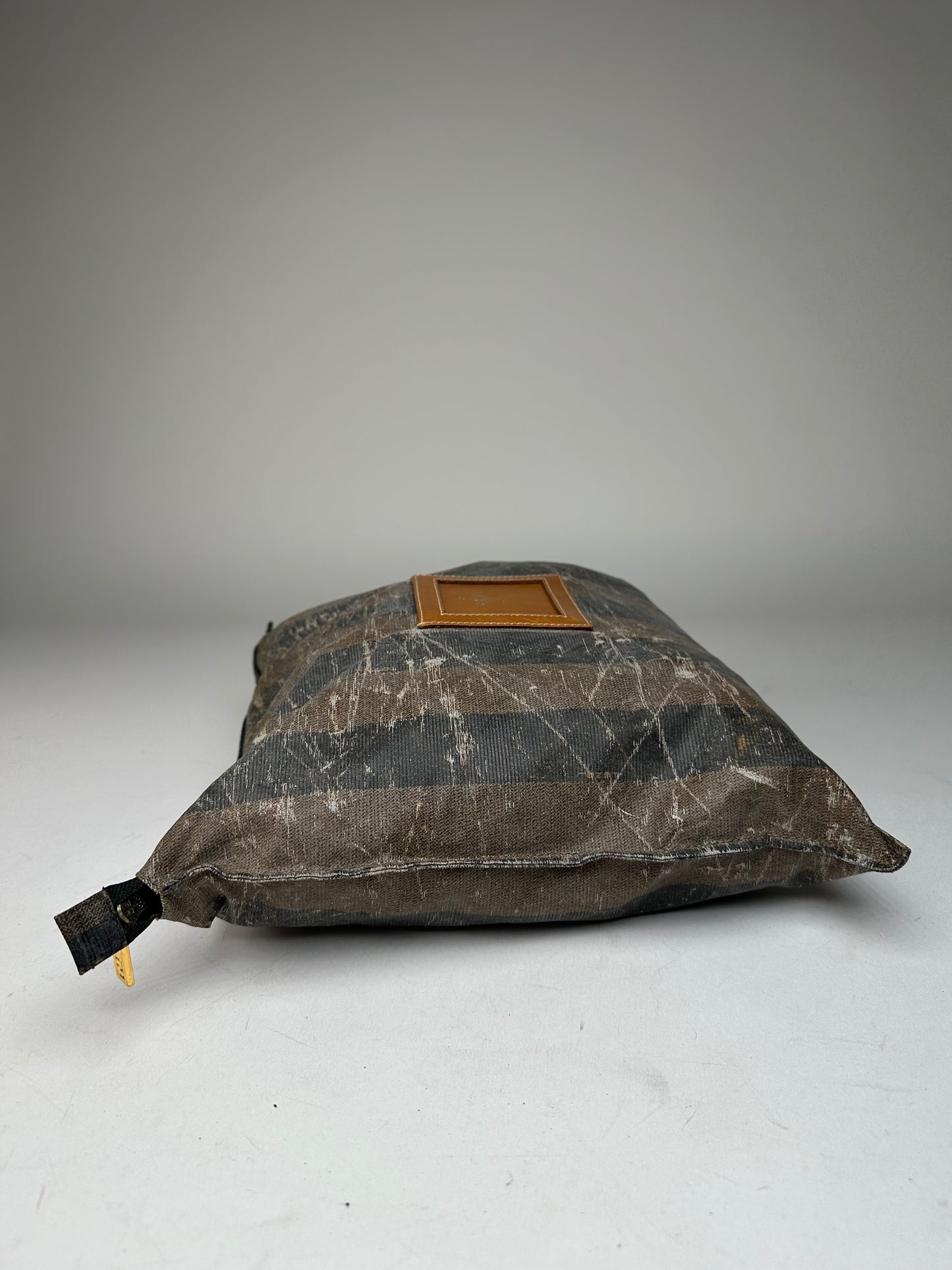 Vintage Fendi Striped Mini Bag Brown Black